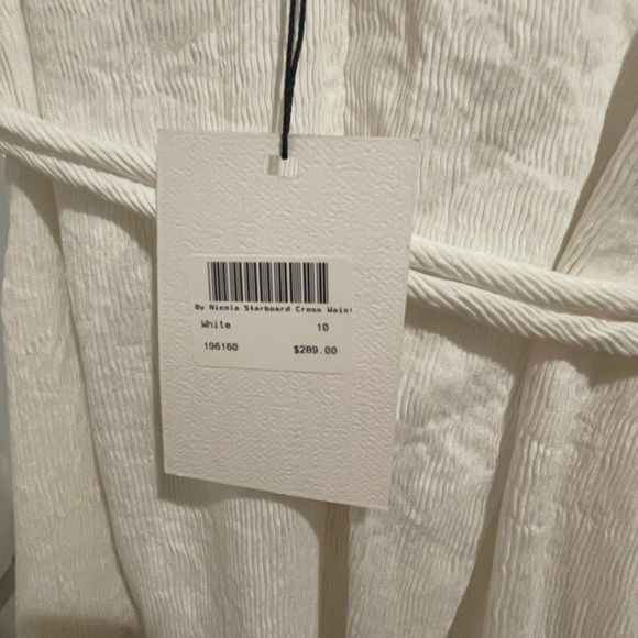 BY NICOLA STARBOARD CROSS WAIST MAXI DRESS IN WHITE - new with tags - Picture 6 of 9